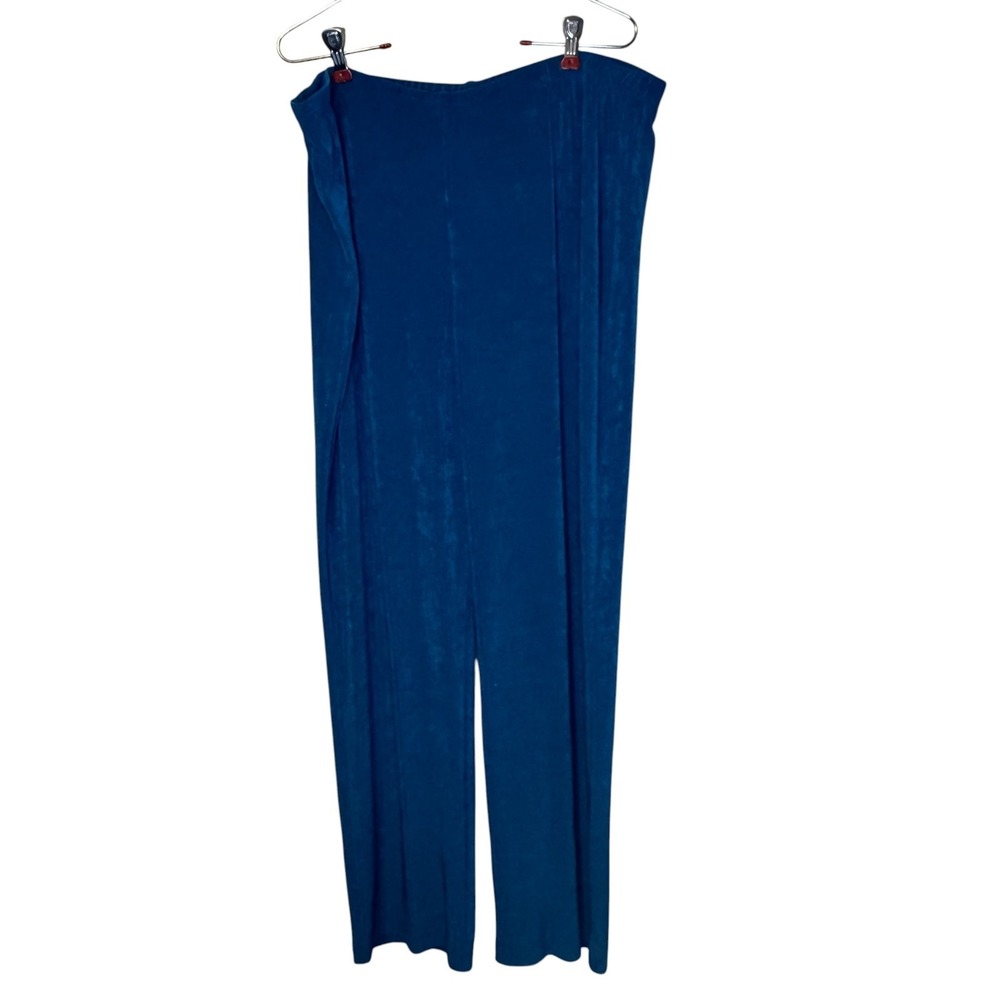 Chico's Womens Travelers No Tummy Pants Straight Pull On Scandi Blue 3R/XLR NWT